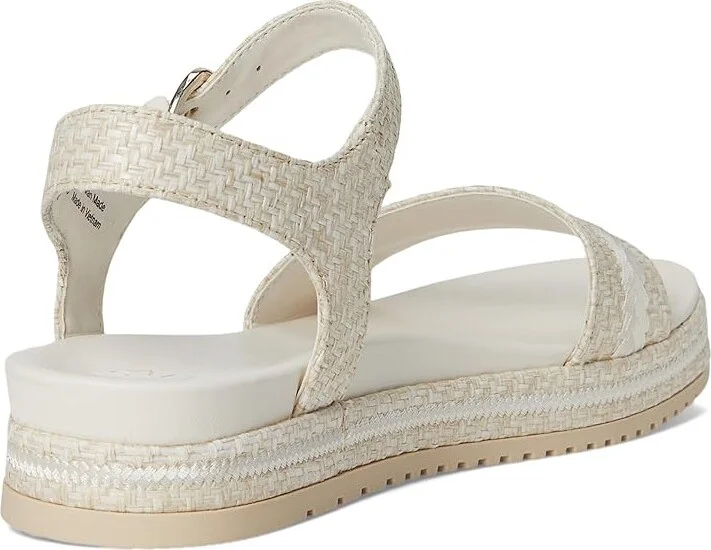 Naturalizer Neila2 Women's Wedge Shoes Eggshell Beige Raffia : 6.5 M (B), Leather - Image 4