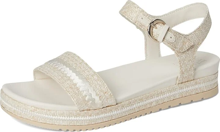Naturalizer Neila2 Women's Wedge Shoes Eggshell Beige Raffia : 6.5 M (B), Leather - Image 5