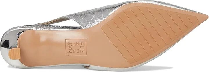 Naturalizer Nicolette High Women's Heels Silver Leather : 5 M (B) - Image 3