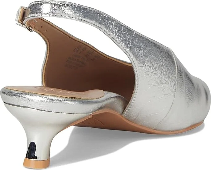 Naturalizer Nicolette High Women's Heels Silver Leather : 5 M (B) - Image 4