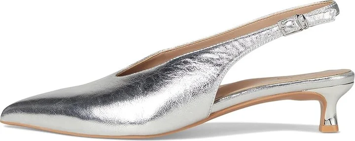 Naturalizer Nicolette High Women's Heels Silver Leather : 5 M (B) - Image 6