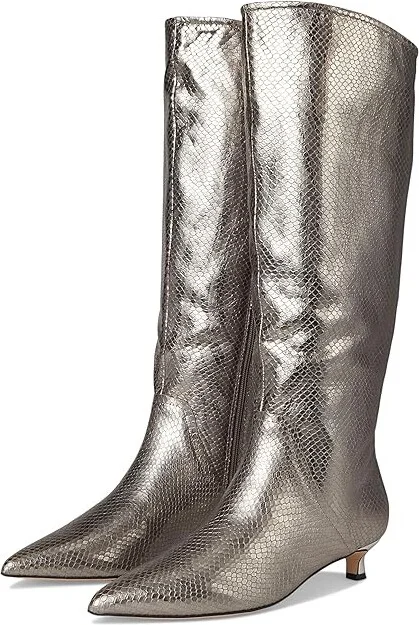 Naturalizer Nikita Boots Women's Boots Silver Leather : 6 M (B)