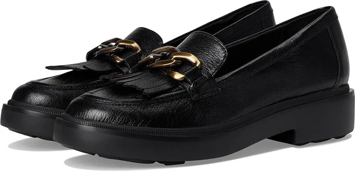 Naturalizer Paris Loafers Women's Flat Shoes Black Leather : 8.5 M (B)