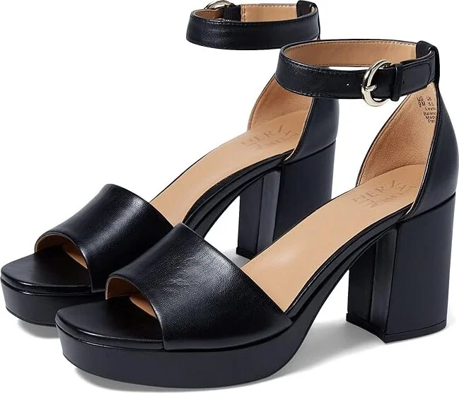 Naturalizer Pearlyn Women's Shoes Black Leather : 9.5 W (C)