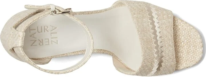Naturalizer Pearlyn4 Women's Wedge Shoes Eggshell Beige Raffia : 11 W (C), Synthetic/Textile - Image 2
