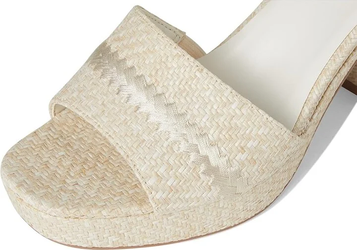 Naturalizer Pearlyn4 Women's Wedge Shoes Eggshell Beige Raffia : 11 W (C), Synthetic/Textile - Image 7