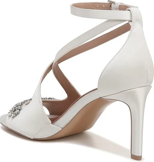 Naturalizer Pnina Tornai for Naturalizer - Amor Women's Shoes White : 10.5 M (B), Satin/Textile - Image 4