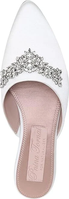 Naturalizer Pnina Tornai for Naturalizer - Pyaar Women's Shoes White : 9.5 M (B), Satin/Textile - Image 2