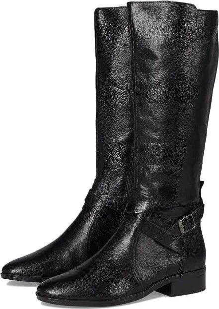 Naturalizer Rena2 Boots Women's Boots Black Leather : 6 W (C)