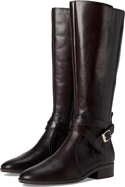 Naturalizer Rena2 Wide Calf Boots Women's Boots Brown Leather : 11 WW (E)