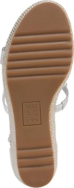 Naturalizer Serena Ankle Straps Women's Sandals Silver Leather : 10.5 M (B), Rubber/Synthetic - Image 3