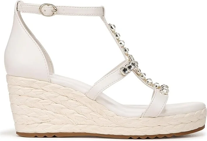 Naturalizer Serena Ankle Straps Women's Sandals Warm White Leather : 10 M (B), Rubber/Synthetic - Image 7