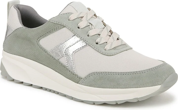 Pistachio,white Mesh,suede