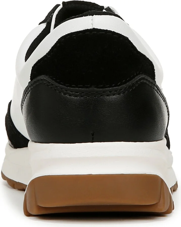 Naturalizer Shay Lace Up Platform Sneakers - Warm White/Black Leather - Image 3