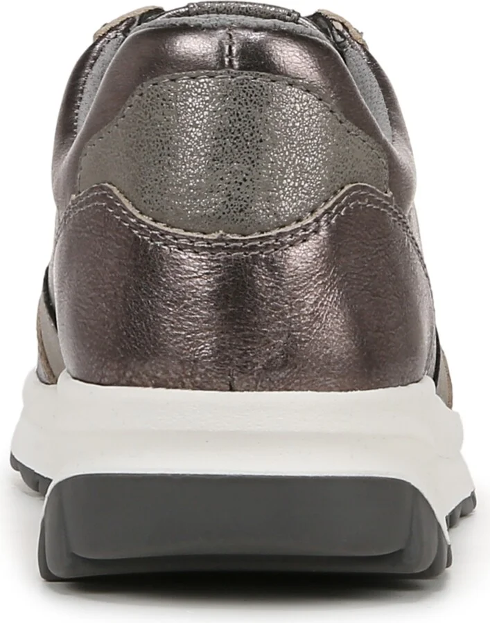 Naturalizer Shay Lace Up Platform Sneakers - Warm White/Black Leather - Image 7