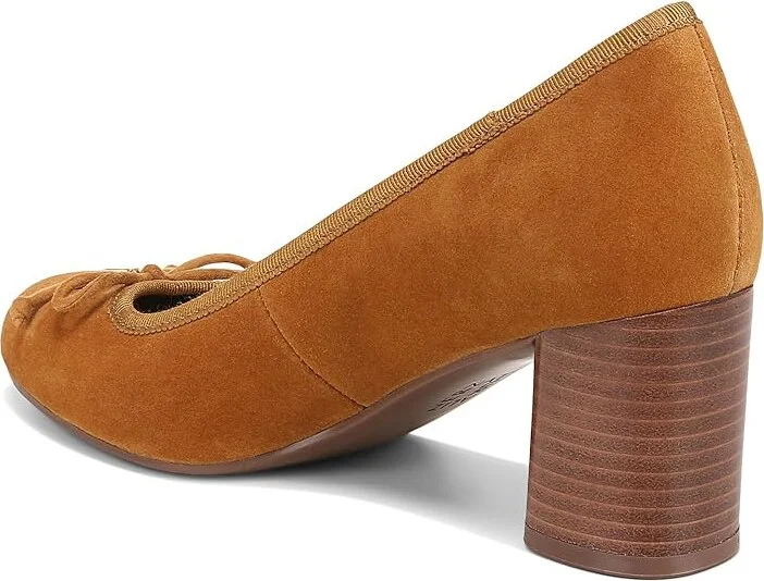 Naturalizer Sienna High Women's Heels Dark Saffron Yellow Suede : 11 M (B), Leather - Image 4