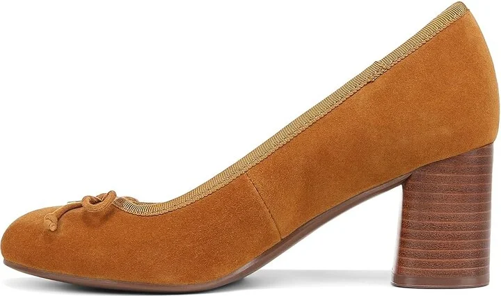 Naturalizer Sienna High Women's Heels Dark Saffron Yellow Suede : 11 M (B), Leather - Image 6