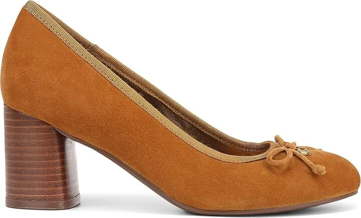 Naturalizer Sienna High Women's Heels Dark Saffron Yellow Suede : 11 M (B), Leather - Image 7