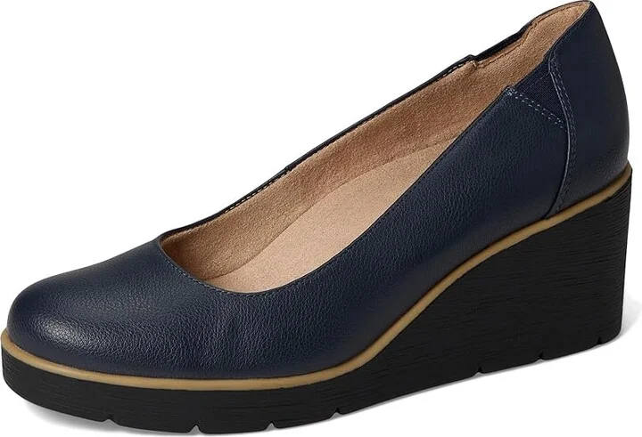 Naturalizer SOUL Naturalizer - About Time High Women's Heels Navy Faux Leather : 10 M (B), Synthetic - Image 5