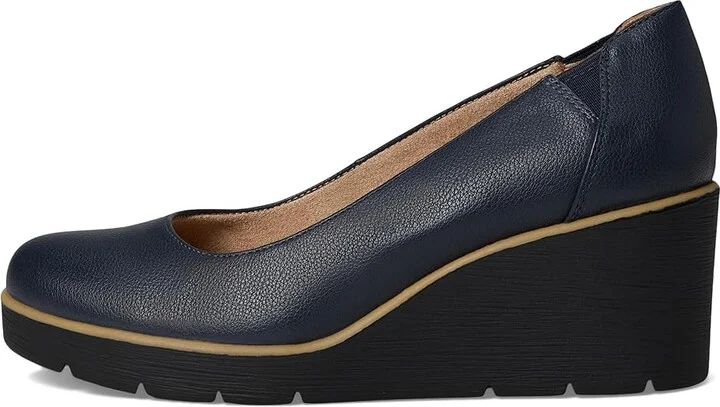 Naturalizer SOUL Naturalizer - About Time High Women's Heels Navy Faux Leather : 10 M (B), Synthetic - Image 6