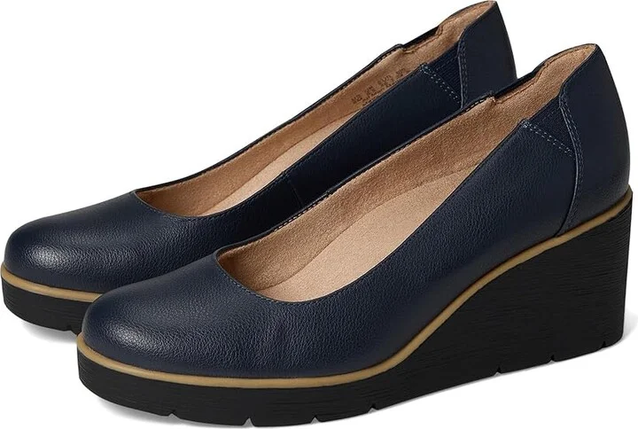 Naturalizer SOUL Naturalizer - About Time High Women's Heels Navy Faux Leather : 10 M (B), Synthetic