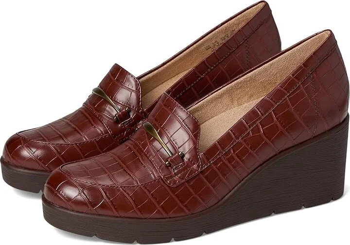 Naturalizer SOUL Naturalizer - Achieve Women's Shoes Dark Brown Croco Synthetic : 9.5 W (C)