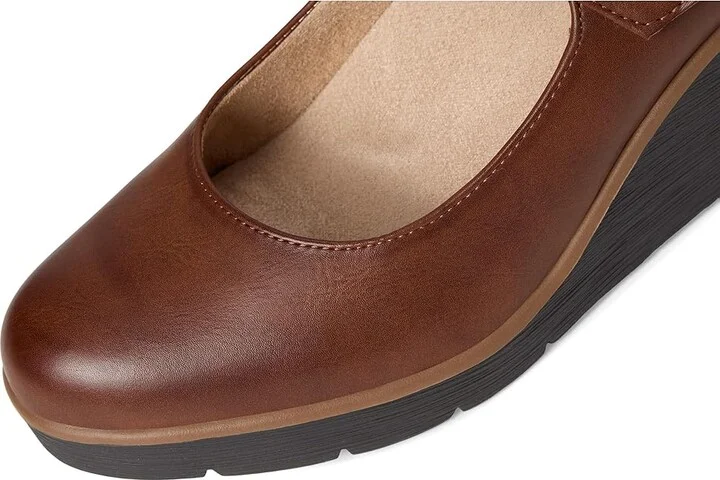 Naturalizer SOUL Naturalizer - Adore High Women's Heels Toffee Brown Faux Leather : 8 W (C), Synthetic - Image 7