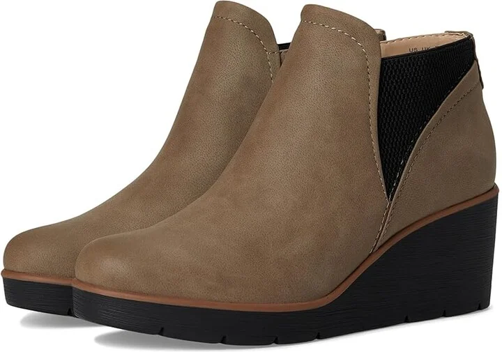 Naturalizer SOUL Naturalizer Affirm - Water Repellent Women's Boots Taupe Faux Leather : 7 M (B)