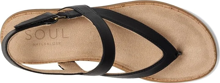 Naturalizer SOUL Naturalizer Carolyn Women's Wedge Shoes Black Faux Leather : 9 M (B), Synthetic - Image 2