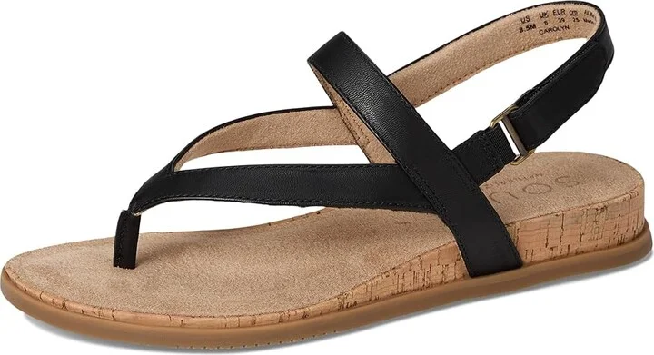 Naturalizer SOUL Naturalizer Carolyn Women's Wedge Shoes Black Faux Leather : 9 M (B), Synthetic - Image 5