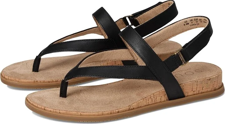 Naturalizer SOUL Naturalizer Carolyn Women's Wedge Shoes Black Faux Leather : 9 M (B), Synthetic
