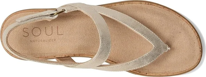 Naturalizer SOUL Naturalizer Carolyn Women's Wedge Shoes Gold Faux Leather : 9.5 M (B), Synthetic - Image 2