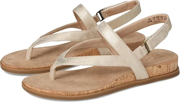 Naturalizer SOUL Naturalizer Carolyn Women's Wedge Shoes Gold Faux Leather : 9.5 M (B), Synthetic