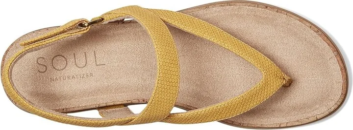 Naturalizer SOUL Naturalizer Carolyn Women's Wedge Shoes Yellow Faux Leather : 6.5 M (B), Synthetic - Image 2