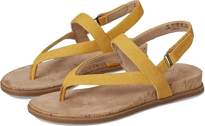 Naturalizer SOUL Naturalizer Carolyn Women's Wedge Shoes Yellow Faux Leather : 6.5 M (B), Synthetic