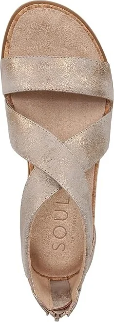 Naturalizer SOUL Naturalizer - Cindi Women's Sandals Gold Metallic Faux Leather : 6.5 W (C), Synthetic - Image 2