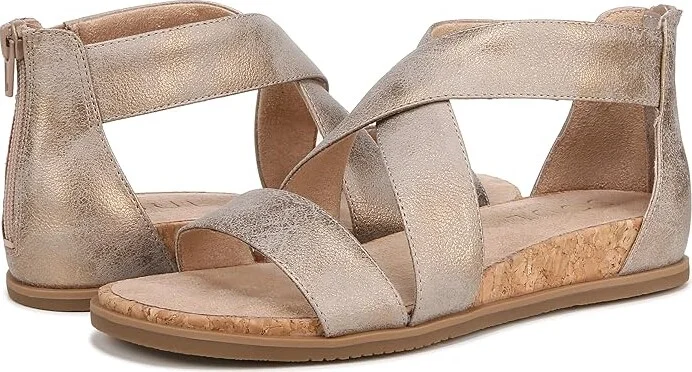 Naturalizer SOUL Naturalizer - Cindi Women's Sandals Gold Metallic Faux Leather : 6.5 W (C), Synthetic