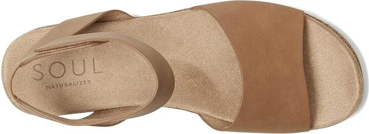 Naturalizer SOUL Naturalizer Deara Women's Wedge Shoes Cookie Dough Faux Leather : 5.5 M (B), Synthetic - Image 2
