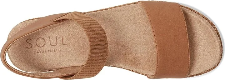 Naturalizer SOUL Naturalizer Diana Women's Wedge Shoes Cookie Dough Faux Leather : 10 W (C), Rubber - Image 2