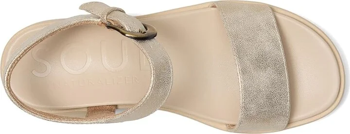 Naturalizer SOUL Naturalizer Emma Women's Wedge Shoes Gold Faux Leather : 12 M (B), Synthetic - Image 2
