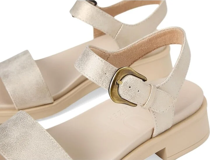 Naturalizer SOUL Naturalizer Emma Women's Wedge Shoes Gold Faux Leather : 12 M (B), Synthetic - Image 7