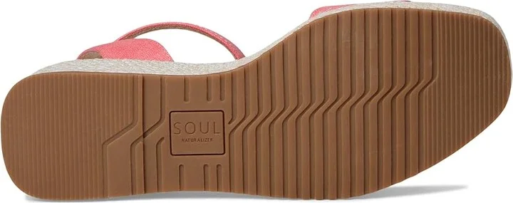 Naturalizer SOUL Naturalizer Gloria Women's Wedge Shoes Coral Fabric : 8 W (C), Rubber/Synthetic - Image 3
