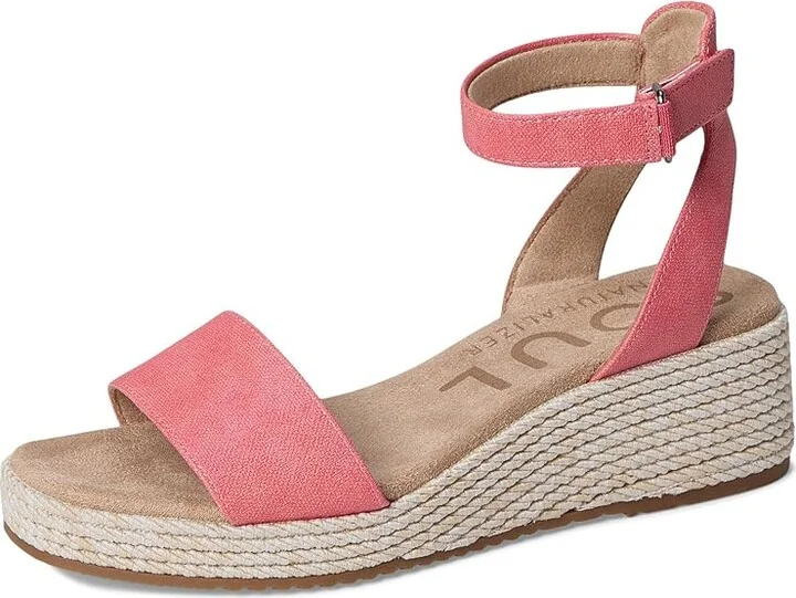 Naturalizer SOUL Naturalizer Gloria Women's Wedge Shoes Coral Fabric : 8 W (C), Rubber/Synthetic - Image 5