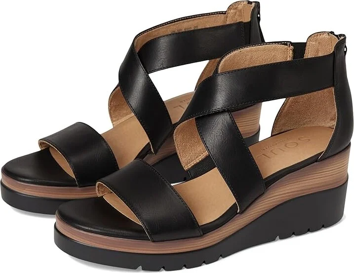 Naturalizer SOUL Naturalizer - Goodtimes Women's Sandals Black/Black : 6.5 W (C), Synthetic