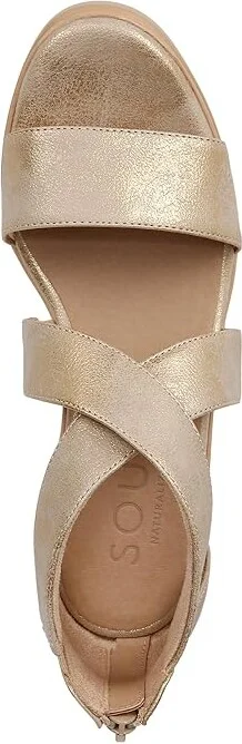 Naturalizer SOUL Naturalizer - Goodtimes Women's Sandals Gold Faux Leather : 10 M (B), Synthetic/Textile - Image 2