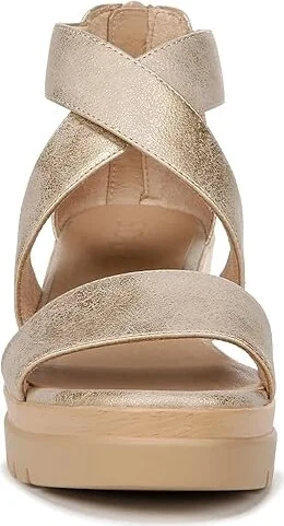 Naturalizer SOUL Naturalizer - Goodtimes Women's Sandals Gold Faux Leather : 10 M (B), Synthetic/Textile - Image 4