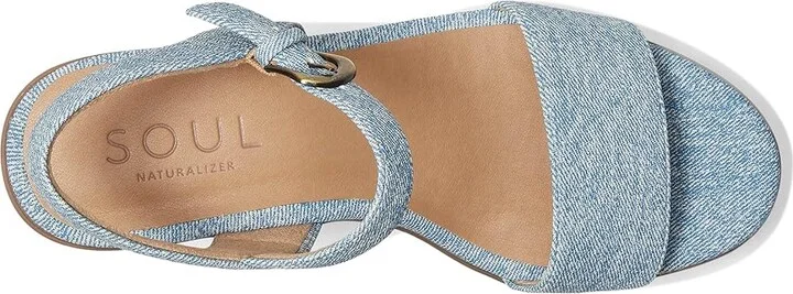 Naturalizer SOUL Naturalizer Graciela Women's Wedge Shoes Light Denim Blue Faux Leather : 9 M (B), Synthetic - Image 2