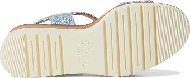 Naturalizer SOUL Naturalizer Graciela Women's Wedge Shoes Light Denim Blue Faux Leather : 9 M (B), Synthetic - Image 3