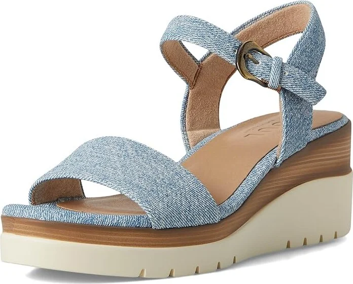 Naturalizer SOUL Naturalizer Graciela Women's Wedge Shoes Light Denim Blue Faux Leather : 9 M (B), Synthetic - Image 5