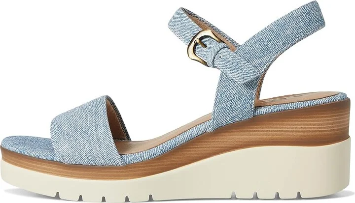 Naturalizer SOUL Naturalizer Graciela Women's Wedge Shoes Light Denim Blue Faux Leather : 9 M (B), Synthetic - Image 6